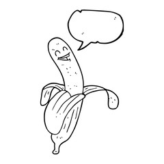 speech bubble cartoon banana