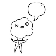 cute cloud head creature