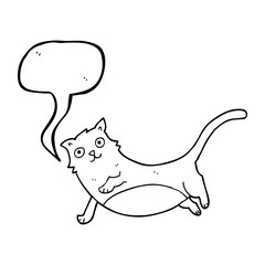 speech bubble cartoon cat