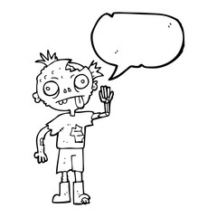 speech bubble cartoon zombie