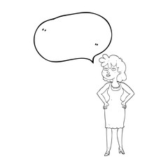 speech bubble cartoon annoyed woman