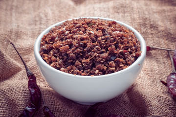 chili paste thai food ,made from grilled fish