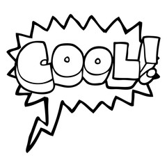 cool speech bubble cartoon symbol
