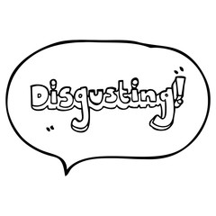 disgusting speech bubble cartoon