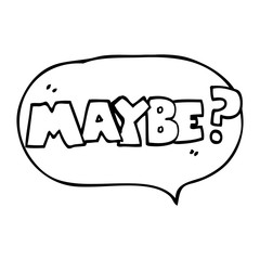 maybe speech bubble cartoon symbol
