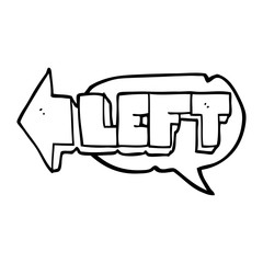 speech bubble cartoon left symbol