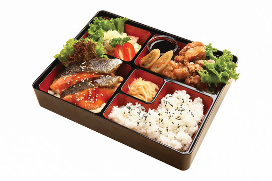 bento box isolated on white