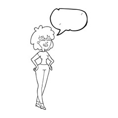 speech bubble cartoon surprised woman