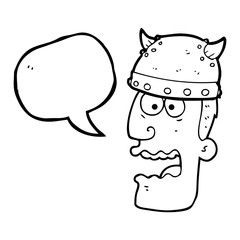 speech bubble cartoon screaming warrior man