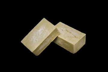 Homemade Soaps Isolated On Black Background