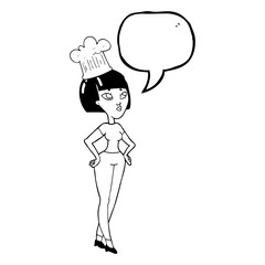speech bubble cartoon chef