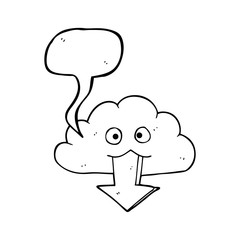 speech bubble cartoon download from the cloud
