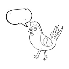 speech bubble cartoon chicken