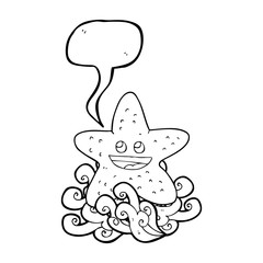 speech bubble cartoon starfish