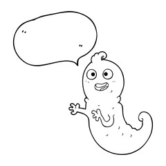 speech bubble cartoon ghost