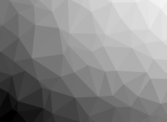 Obraz premium black and white abstract background of triangles low poly