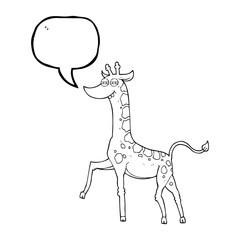 speech bubble cartoon giraffe
