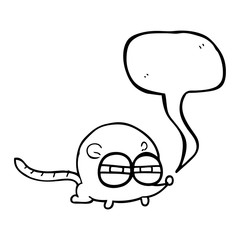 speech bubble cartoon evil mouse
