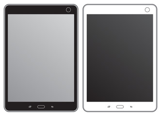 Black and white tablet
