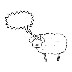 speech bubble cartoon muddy sheep