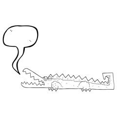 speech bubble cartoon crocodile