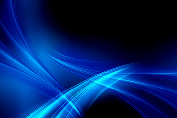 Fototapeta na wymiar Technology Glowing Blue Abstract Wave Art Composition Background
