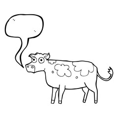 speech bubble cartoon cow