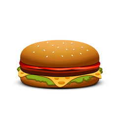 Hamburger isolated on white background.