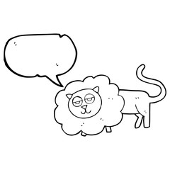 speech bubble cartoon lion