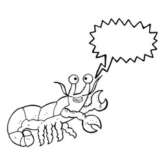 speech bubble cartoon lobster