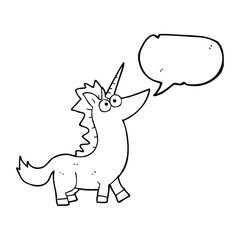 speech bubble cartoon unicorn