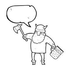 speech bubble cartoon drunk viking