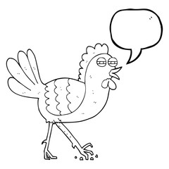 speech bubble cartoon chicken