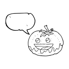 speech bubble cartoon tomato
