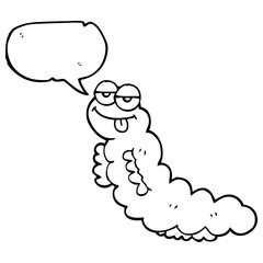 speech bubble cartoon caterpillar
