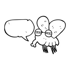 speech bubble cartoon fly