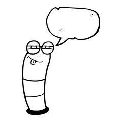 speech bubble cartoon worm