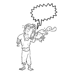 speech bubble cartoon gross zombie
