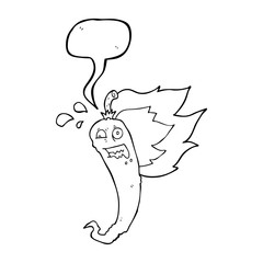 hot chilli pepper speech bubble cartoon