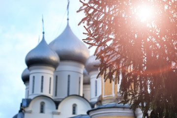 Fototapeta premium sunset ancient nordic cathedral