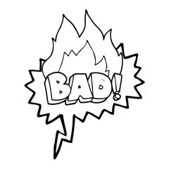 speech bubble cartoon Bad symbol