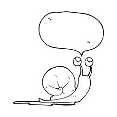 speech bubble cartoon snail