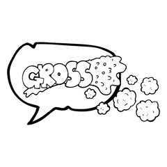 gross speech bubble cartoon