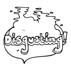 disgusting speech bubble cartoon
