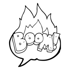 speech bubble cartoon boom