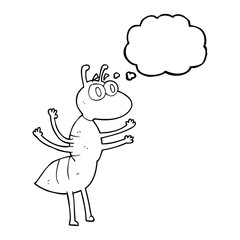 thought bubble cartoon ant