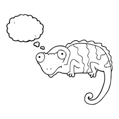 thought bubble cartoon chameleon
