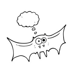 thought bubble cartoon vampire bat