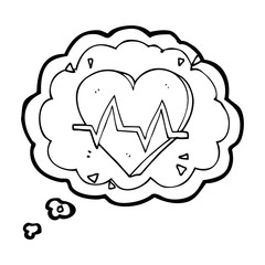 thought bubble cartoon heart rate