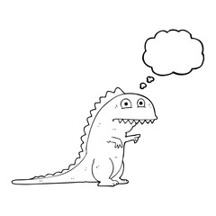 thought bubble cartoon dinosaur